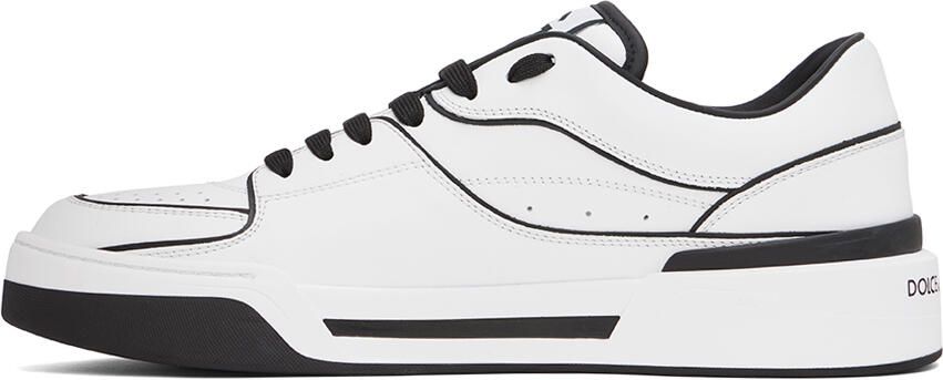 Dolce & Gabbana White & Black New Roma Sneakers - Picture 5