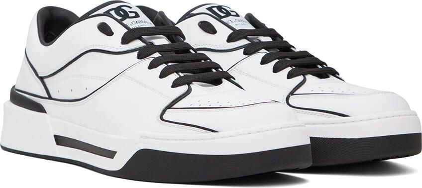 Dolce & Gabbana White & Black New Roma Sneakers - Picture 3
