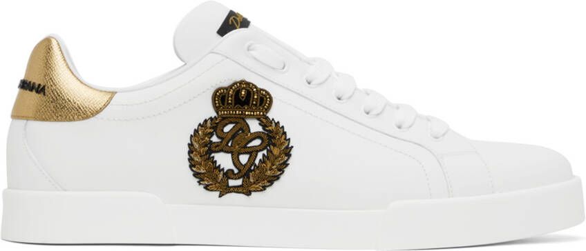 Dolce & Gabbana White Portofino Crown Sneakers