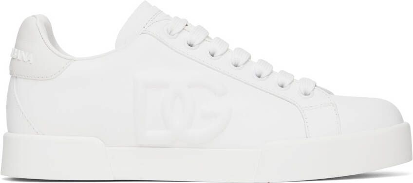 Dolce & Gabbana White Portofino DG Sneakers - Picture 4