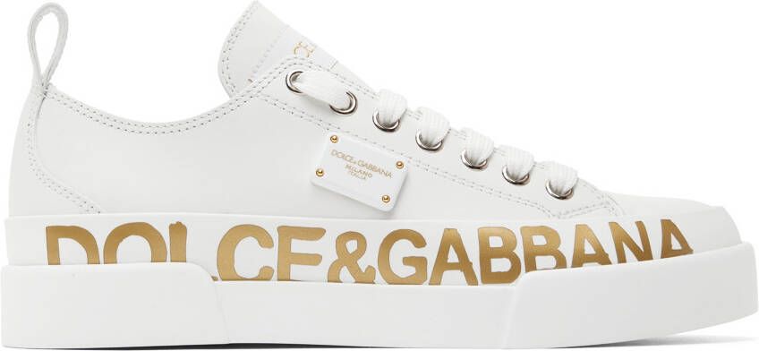 Dolce & Gabbana White Portofino Sneakers - Picture 5
