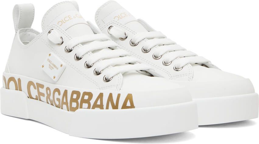 Dolce & Gabbana White Portofino Sneakers - Picture 2
