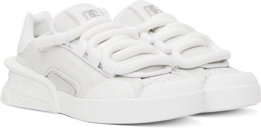 Dolce & Gabbana White Portofino Sneakers - Picture 2
