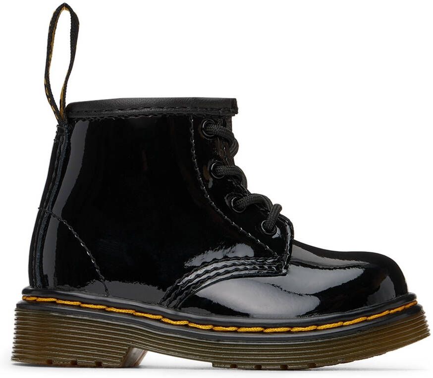 Dr. Martens Baby Black Patent 1460 Boots - Picture 4