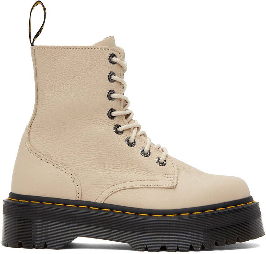 Dr. Martens Beige Jadon III Platform Boots - Picture 5