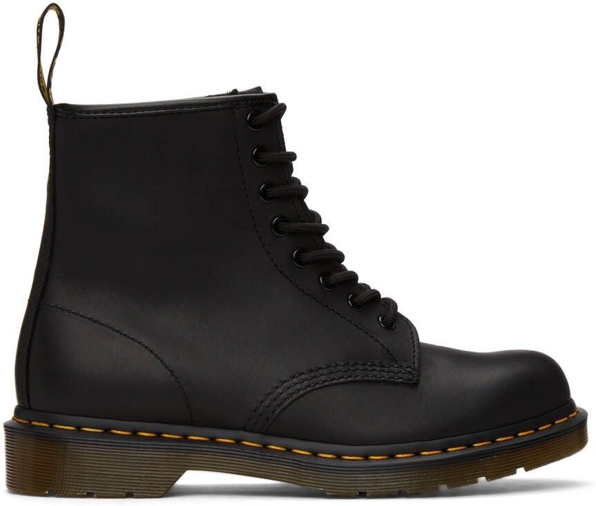 Dr. Martens Black 1460 Greasy Lace-Up Boots - Picture 3