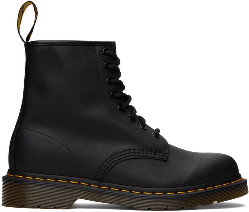 Dr. Martens Black 1460 Greasy Lace-Up Boots - Picture 4