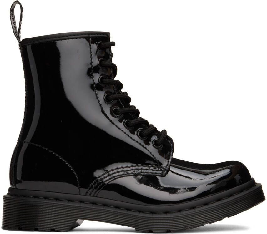 Dr. Martens Black Patent 1460 Mono Boots - Picture 6