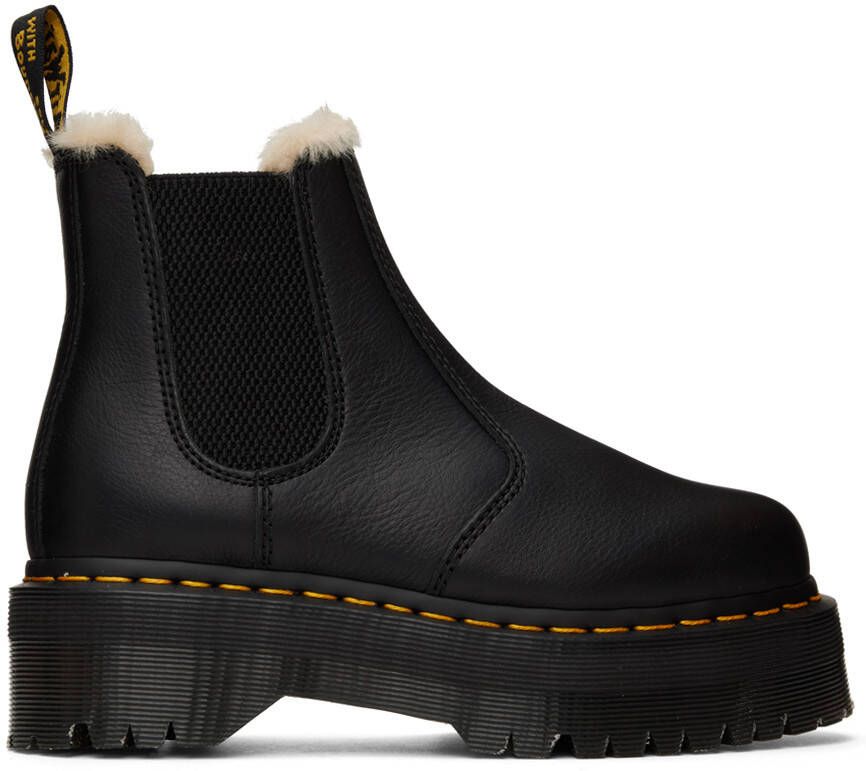 Dr. Martens Faux-Fur Lined Platform 2976 Chelsea Boots - Picture 5