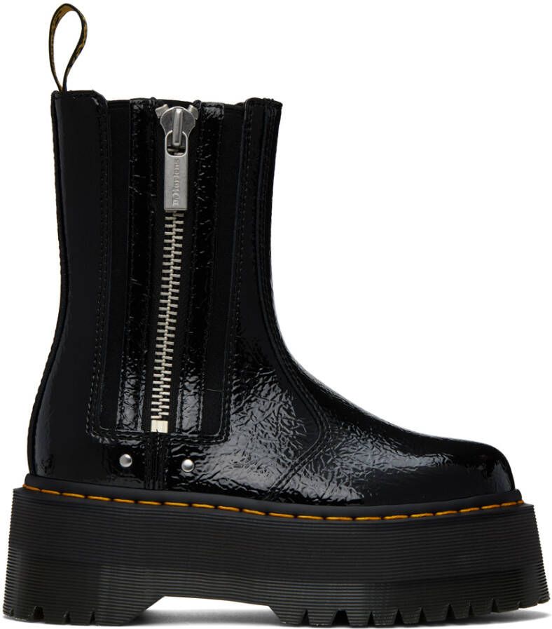 Dr. Martens Black 2976 Patent Boots - Picture 5