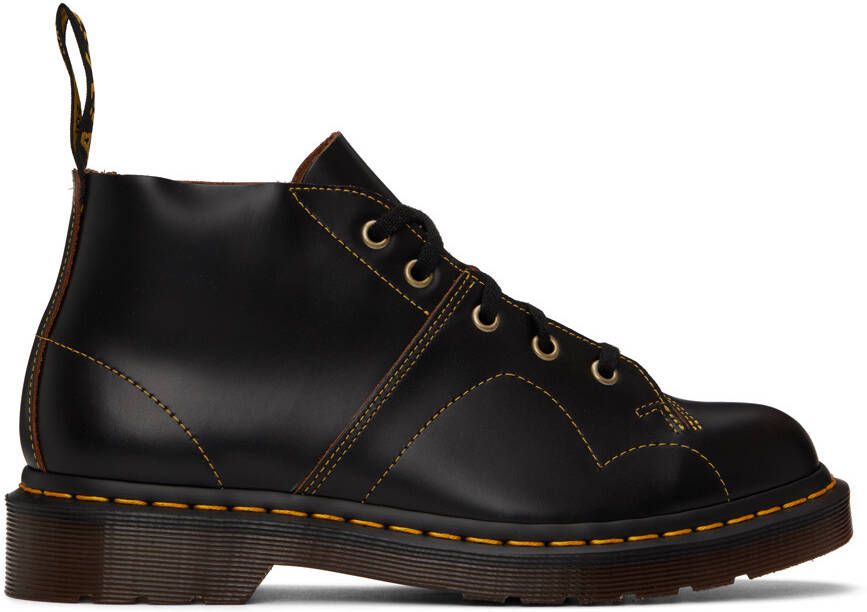 Dr. Martens Black Church Boots - Picture 5
