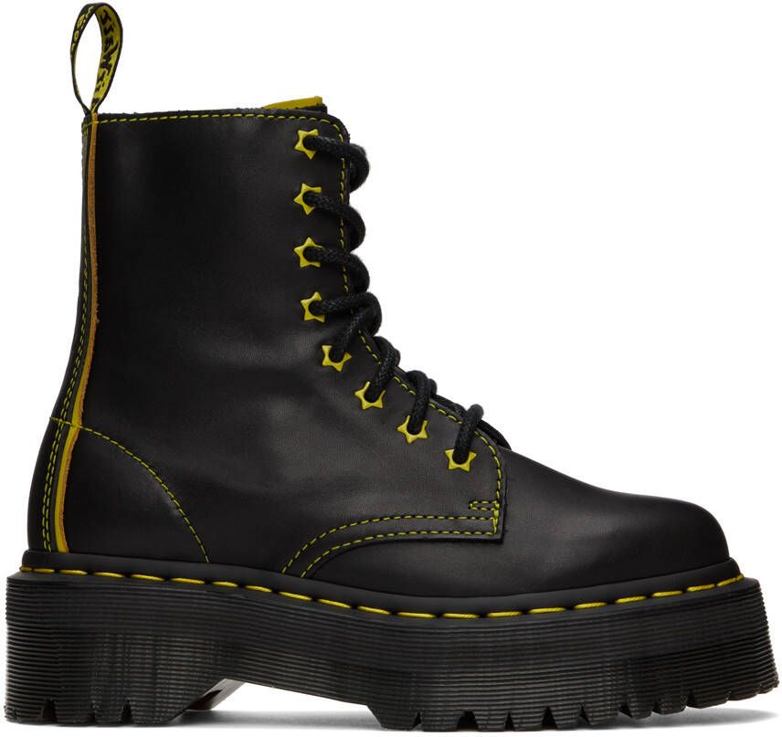Dr. Martens Black Jadon II Neon Star Boots