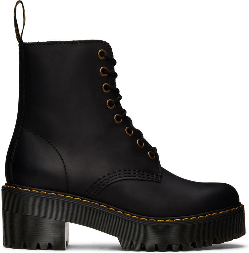 Dr. Martens Black Shriver Hi Ankle Boots - Picture 5