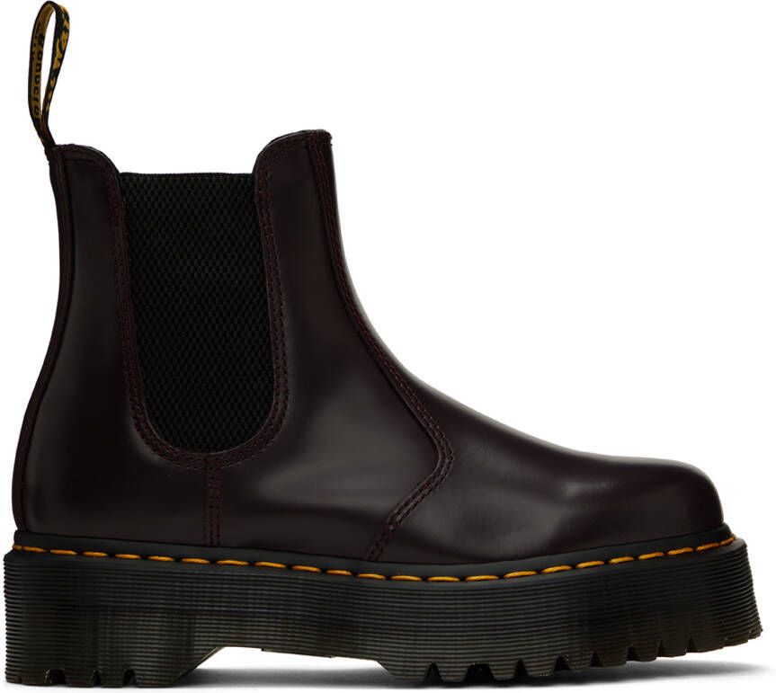 Dr. Martens Burgundy 2976 Quad Chelsea Boots