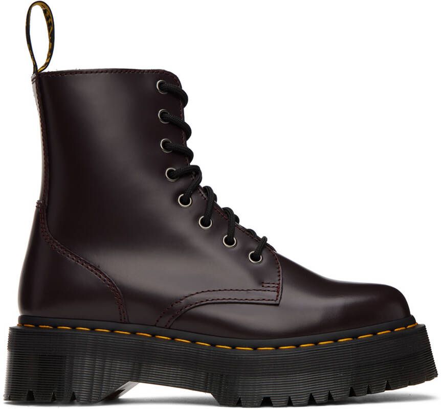 Dr. Martens Burgundy Jadon Boots - Picture 4