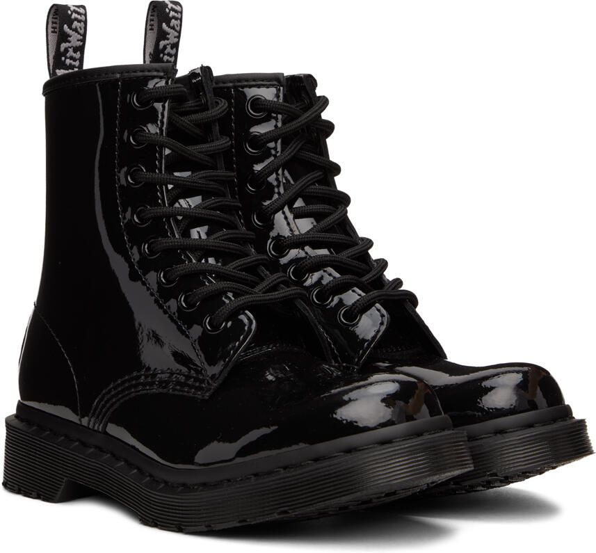 Dr. Martens Black Patent 1460 Mono Boots - Picture 3