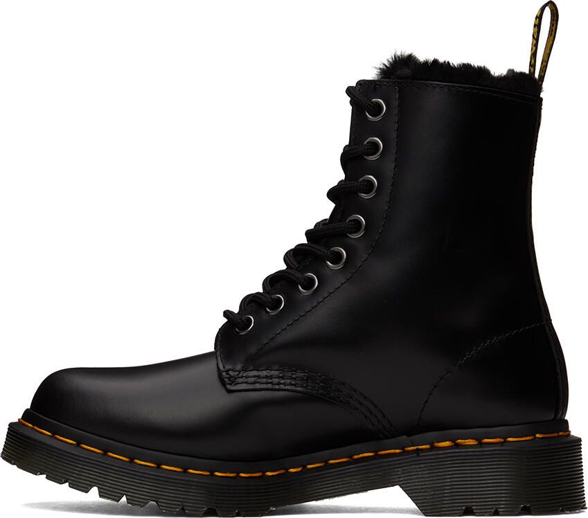 Dr. Martens Black 1460 Serena Faux-Fur Lined Boots - Picture 4