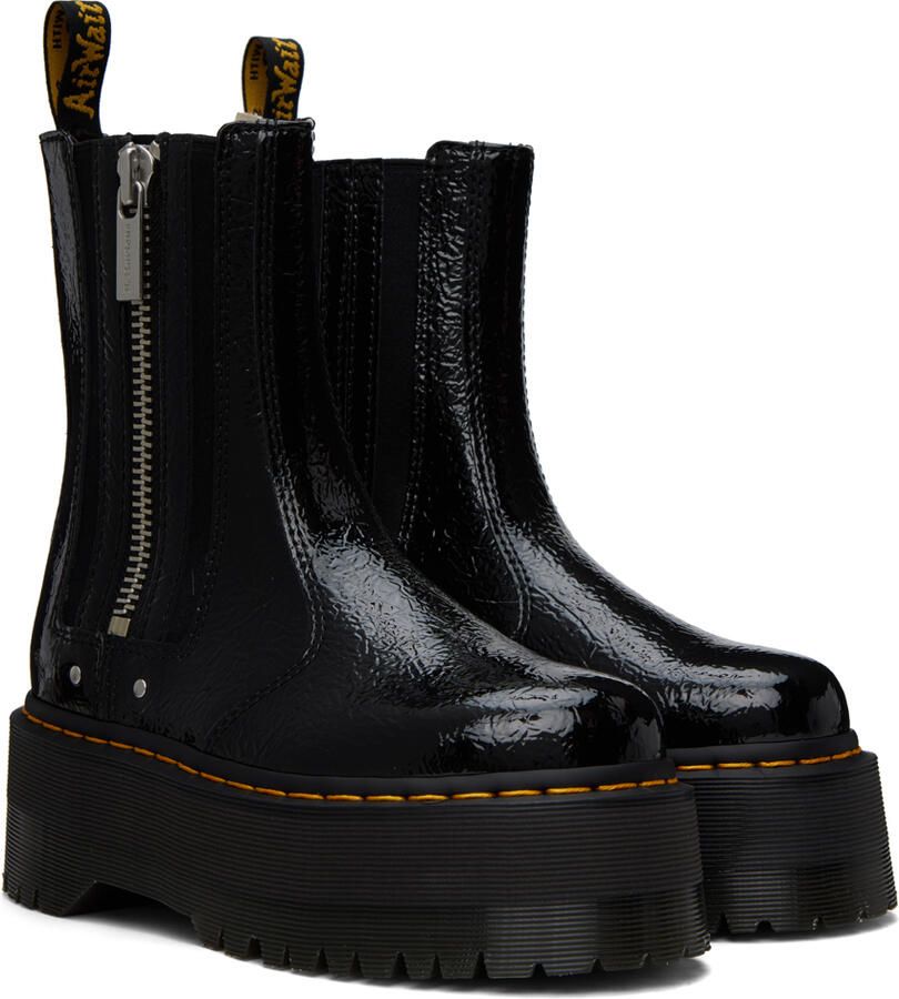 Dr. Martens Black 2976 Patent Boots - Picture 2