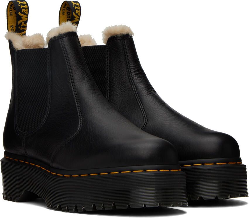 Dr. Martens Faux-Fur Lined Platform 2976 Chelsea Boots - Picture 2