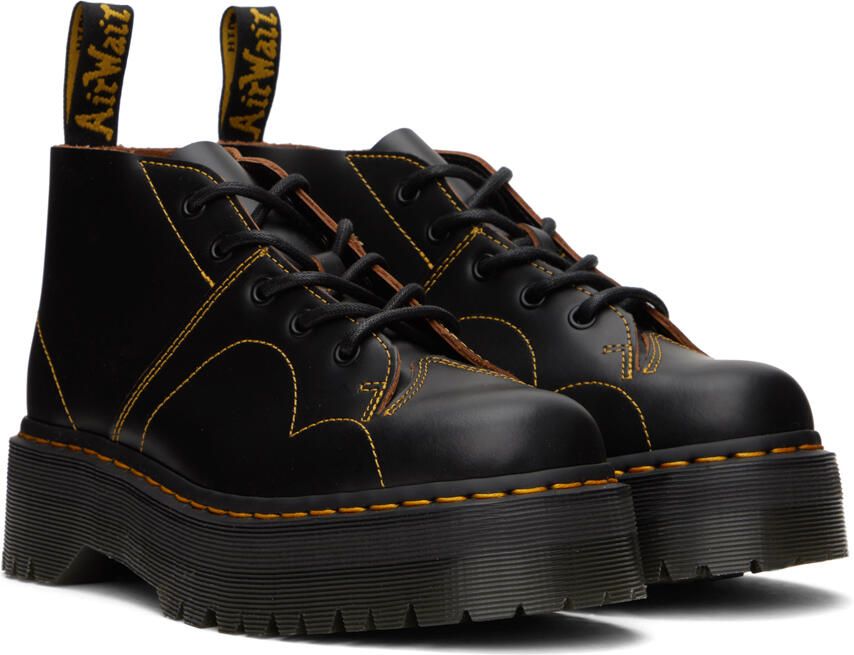 Dr. Martens Black Platform Church Boots - Picture 4
