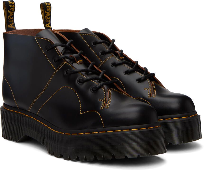 Dr. Martens Black Platform Church Boots - Picture 3