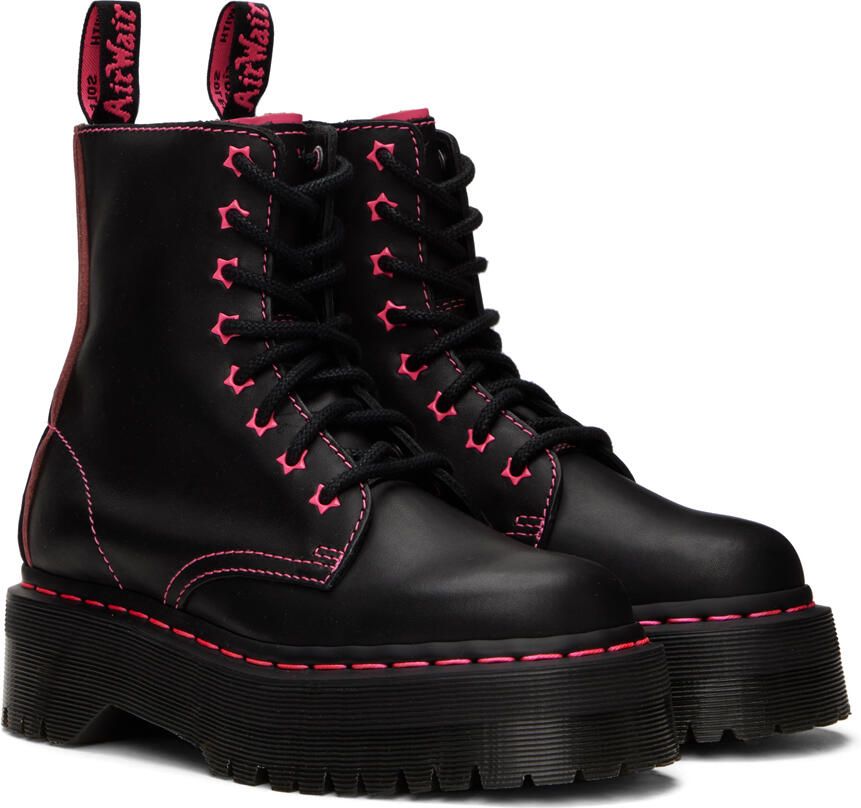 Dr. Martens Black Jadon II Neon Star Boots - Picture 2