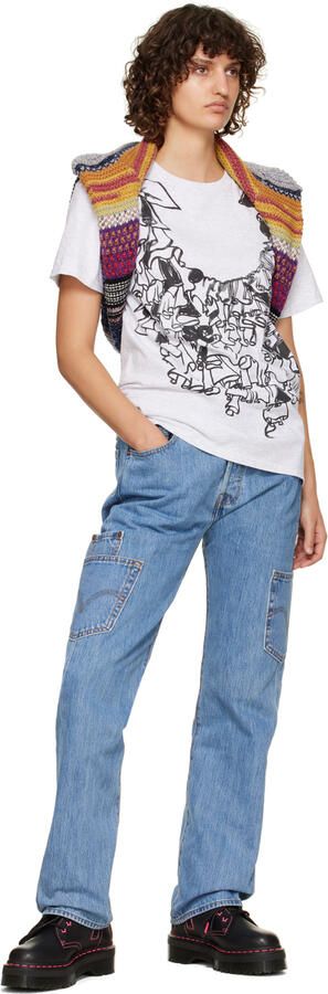 Dr. Martens Black Jadon II Neon Star Boots - Picture 4