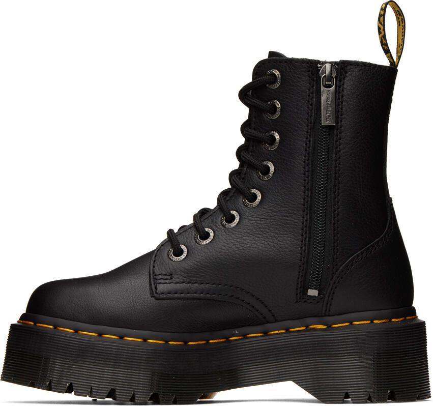 Dr. Martens Black Leather Jadon Pisa Platform Boots - Picture 3