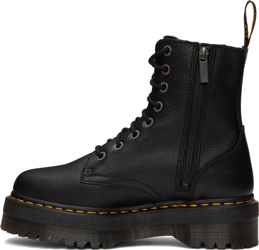 Dr. Martens Black Leather Jadon Pisa Platform Boots - Picture 8