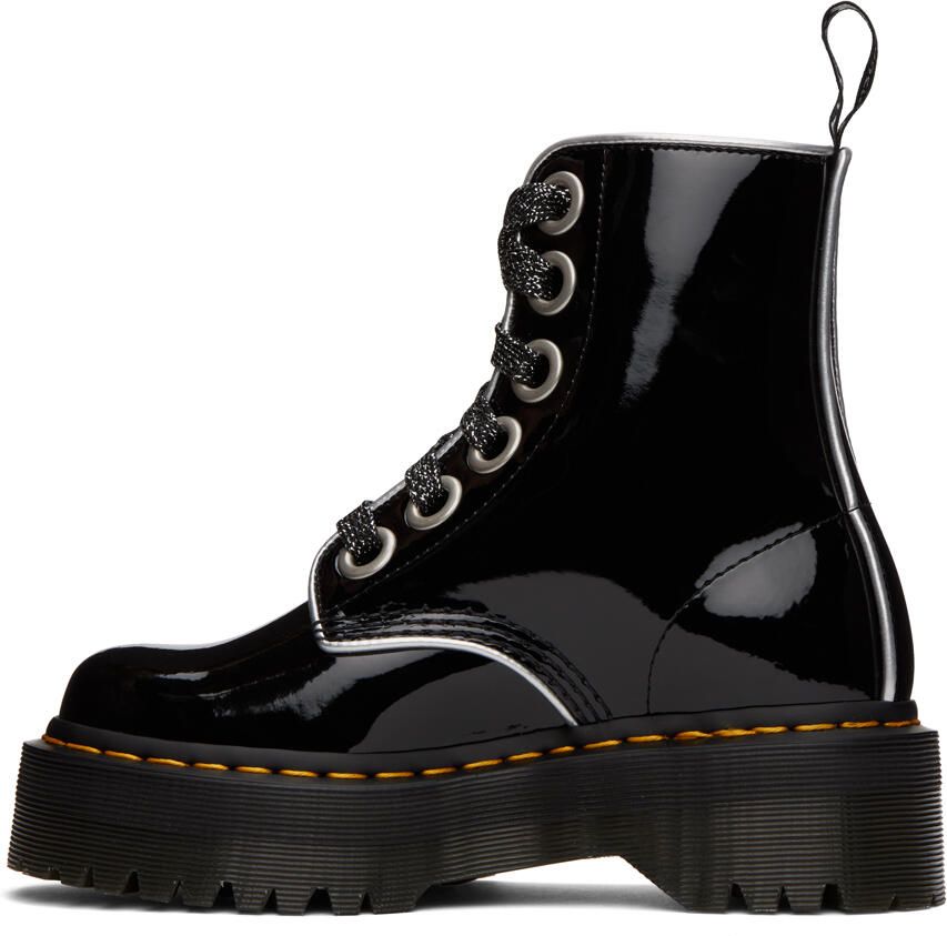 Dr. Martens Black Patent Molly Boots - Picture 2