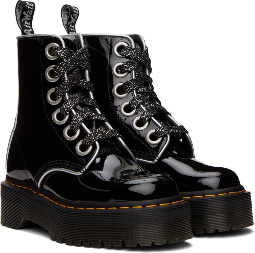 Dr. Martens Black Patent Molly Boots