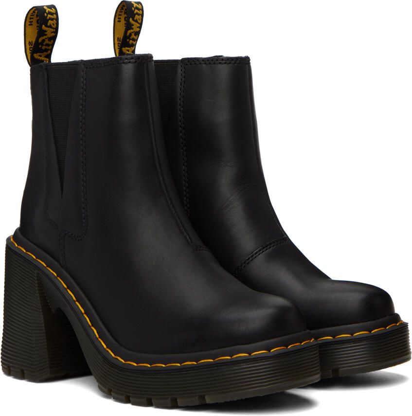 Dr. Martens Black Spence Flared Heel Chelsea Boots - Picture 3