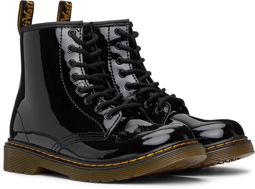 Dr. Martens Kids Black Patent 1460 Big Kids Boots - Picture 4