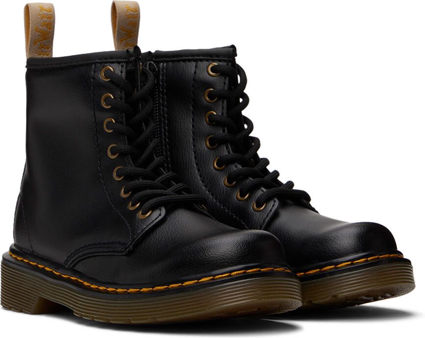 Dr. Martens Kids Black Vegan 1460 Big Kids Boots - Picture 2