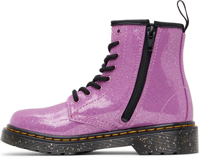 Dr. Martens Kids Pink 1460 Glitter Big Kids Boots - Picture 3