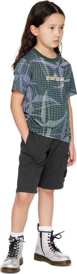 Dr. Martens Kids Silver 1460 Crinkle Big Kids Boots - Picture 4