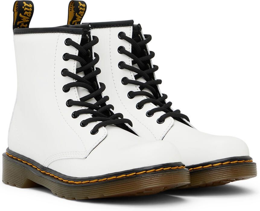 Dr. Martens Kids White 1460 Big Kids Boots - Picture 2