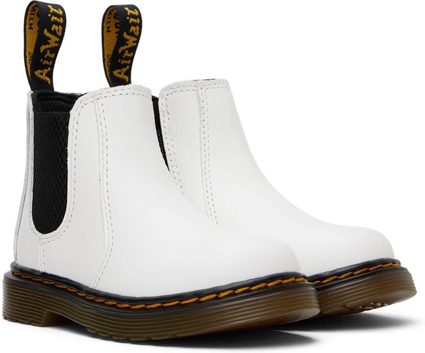 Dr. Martens Kids White 2976 Big Kids Boots - Picture 3