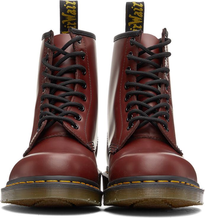 Dr. Martens Red Smooth 1460 Boots - Picture 2