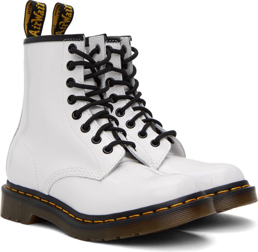 Dr. Martens White 1460 Lace-Up Boots