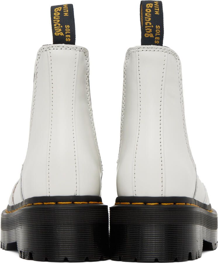 Dr. Martens White 2976 Smooth Platform Chelsea Boots - Picture 9
