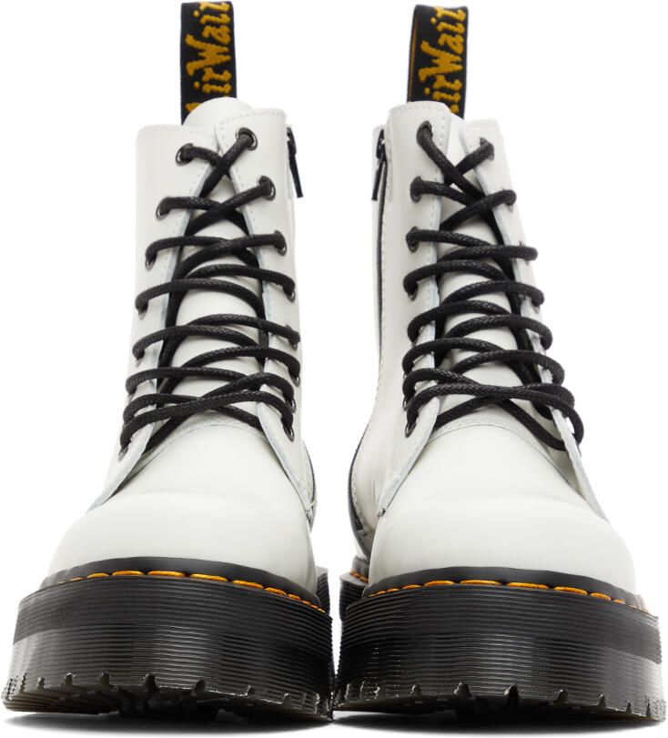 Dr. Martens White Jadon Platform Boots - Picture 2