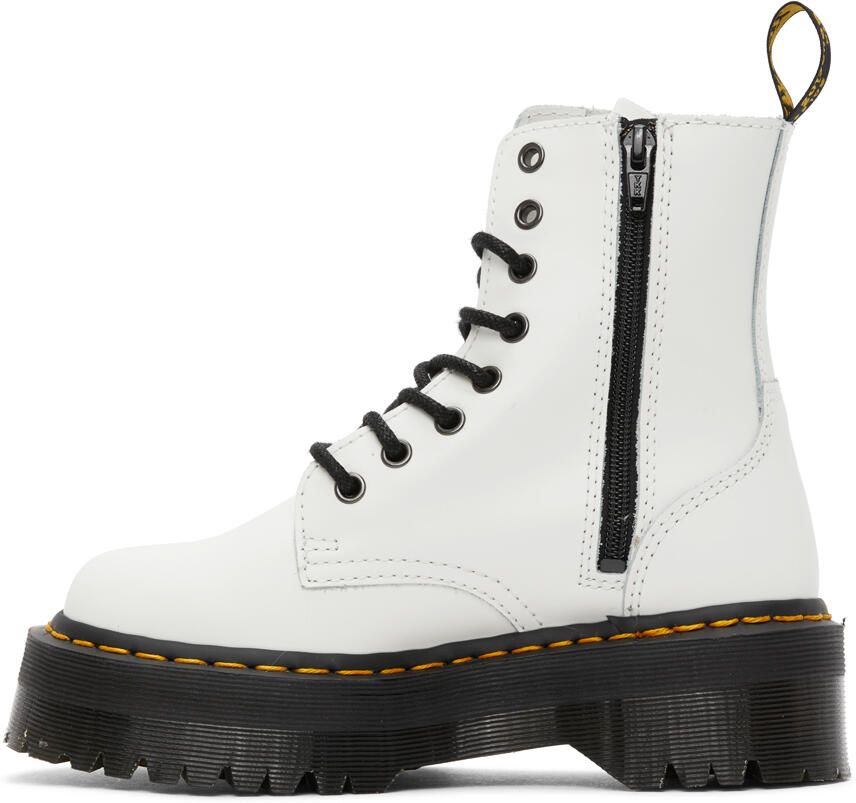 Dr. Martens White Jadon Retro Quad Boots