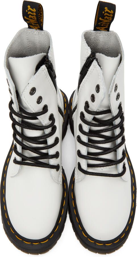 Dr. Martens White Jadon Retro Quad Boots - Picture 4