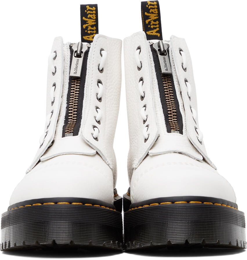 Dr. Martens White Zip Sinclair Boots