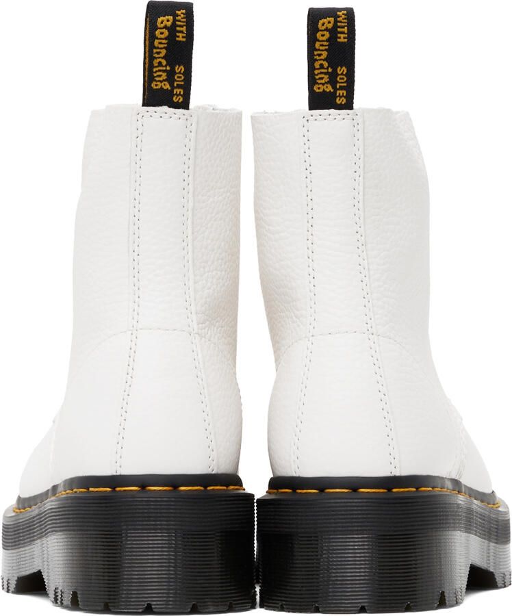 Dr. Martens White Zip Sinclair Boots - Picture 2