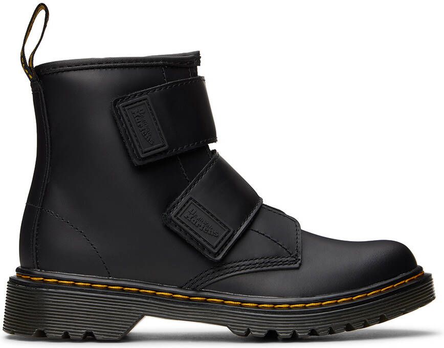 Dr. Martens Kids Black 1460 Double Strap Big Kids Boots - Picture 5