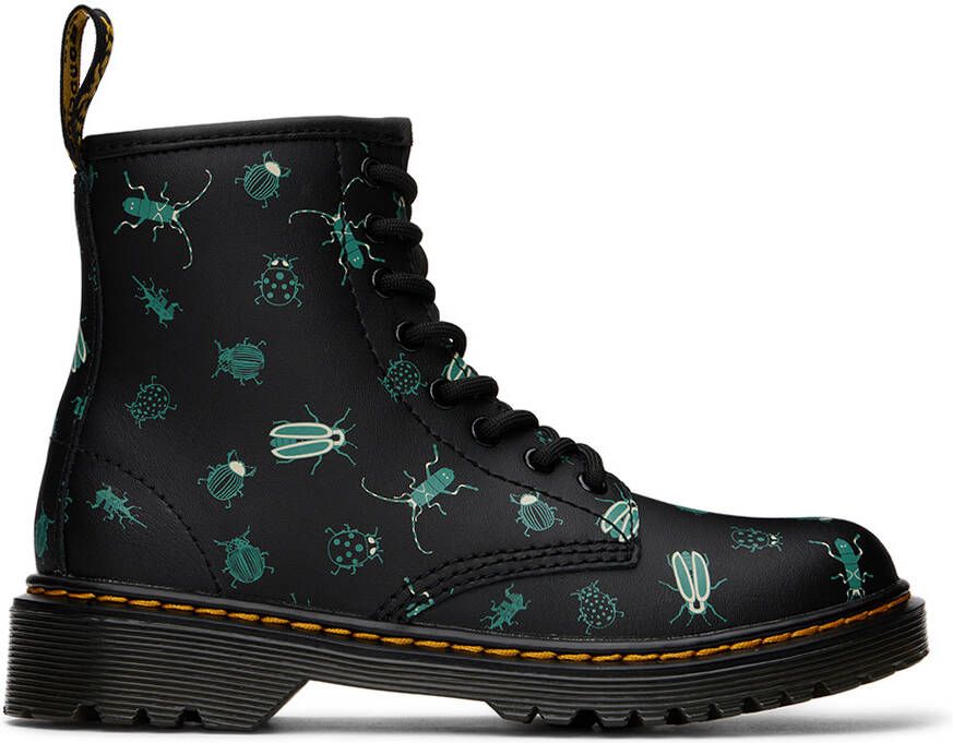Dr. Martens Kids Black 1460 Glow In The Dark Bugs Big Kids Boots - Picture 5