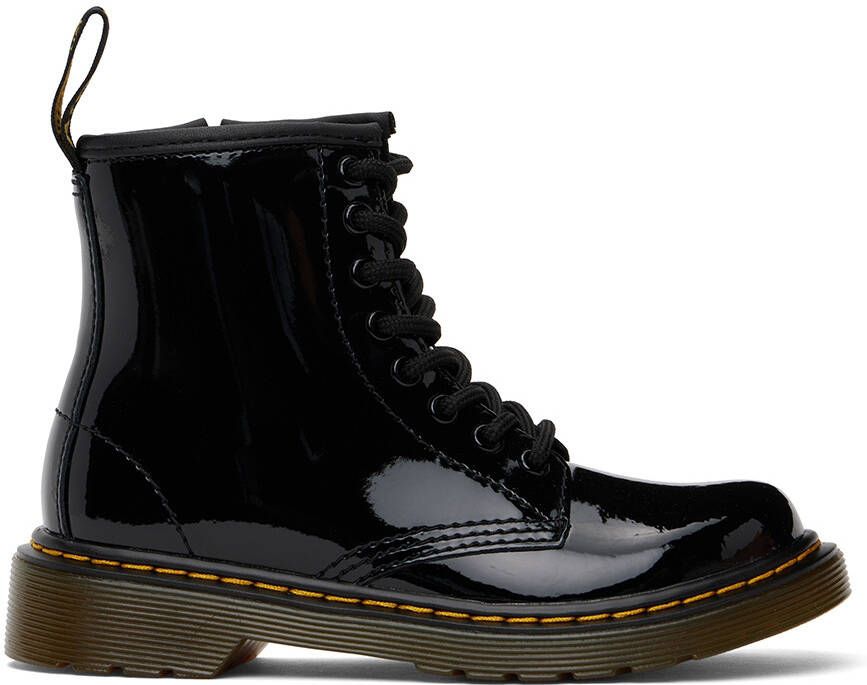 Dr. Martens Kids Black Patent 1460 Big Kids Boots - Picture 5