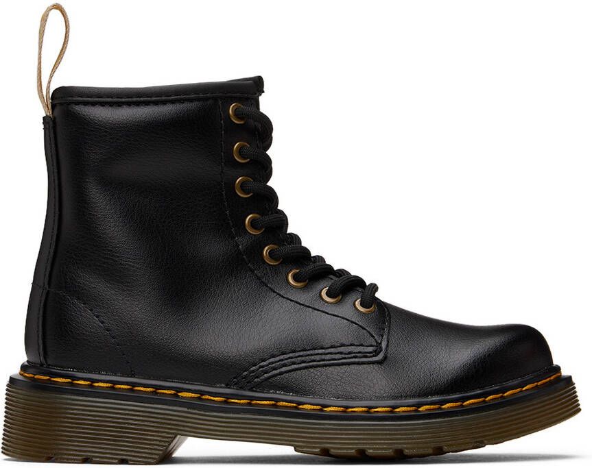 Dr. Martens Kids Black Vegan 1460 Big Kids Boots - Picture 4